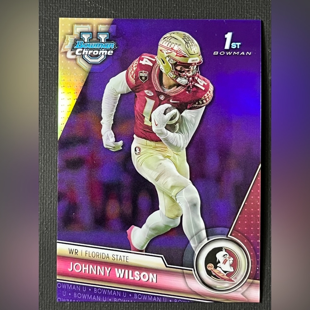 2023 Bowman Chrome University Purple Parallel Johnny Wilson